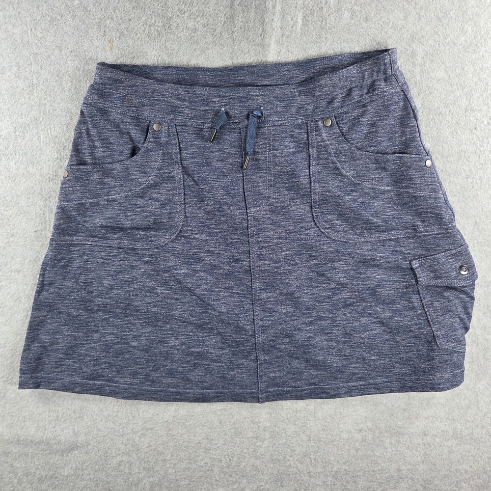 KUHL Skort Women Small Blue Heathered Hiking Active Cargo Pocket Drawstring